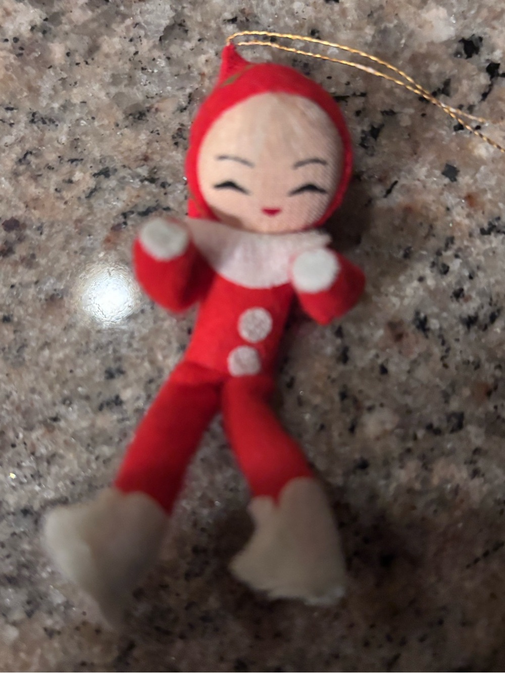 Vintage Pixie Elf Ornament Mid Century Modern.